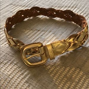 Ralph Lauren Gold Weave Belt: Small